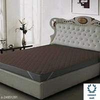 Feather Soft Quilted Micro Fabric Waterproof Elastic Strap Mattress Protector - Brown, (LXW) 78 inch× 72 inch